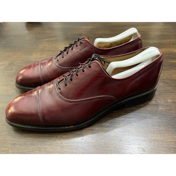 Allen Edmonds 8 C Park Avenue Burgundy EUC Leather Soles $450 USA Made main image 6